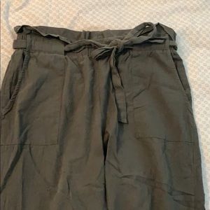 Pacsun Paper bag pants.Olive green